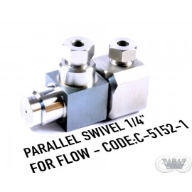 PARALLEL 1/4" SWIVEL FLOW STYLE